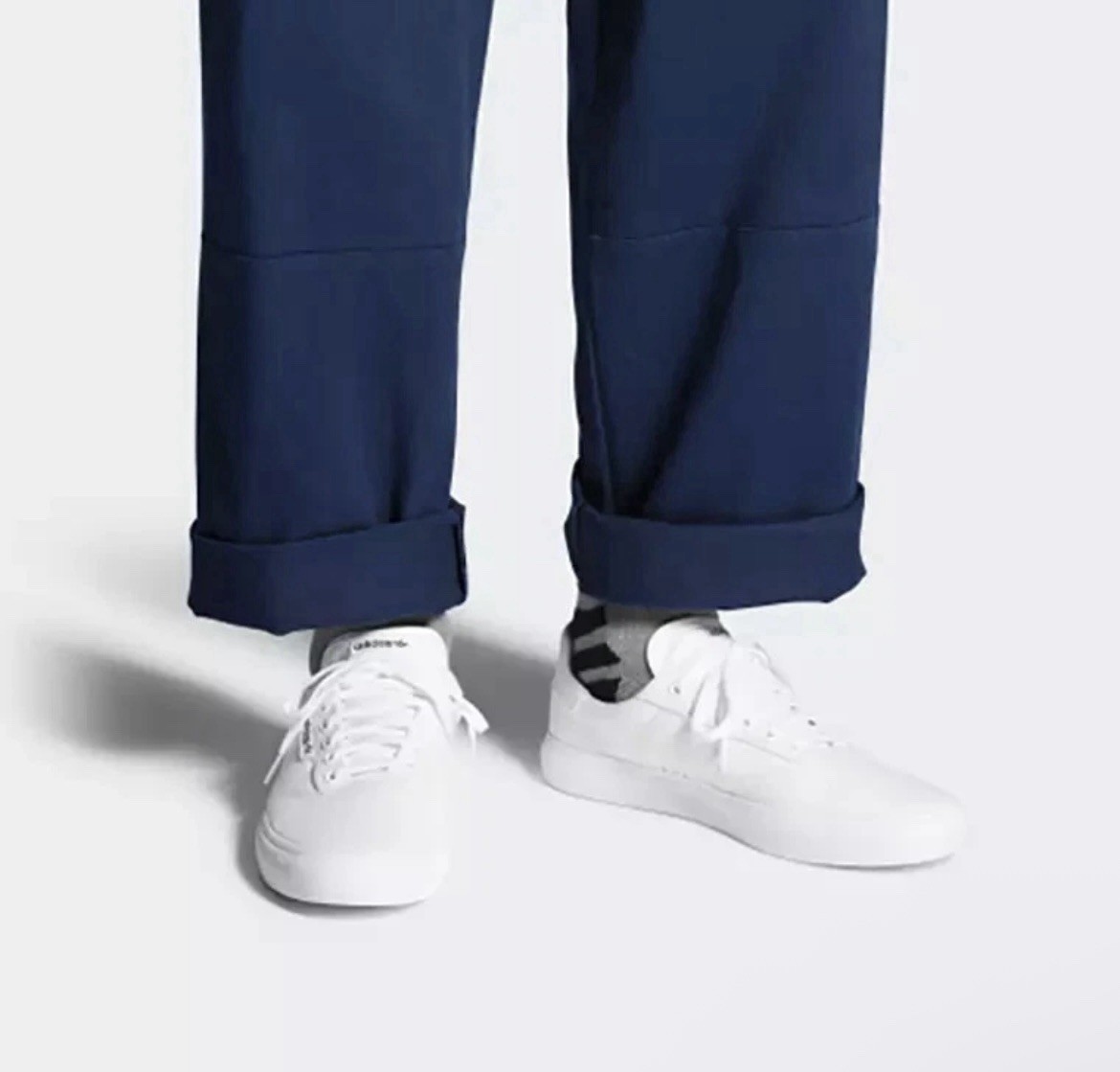 Adidas Men's 3MC Vulc B22705 White Canvas Lace-Up Athletic Shoes Sneakers NEW thumbnail 3