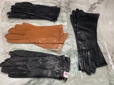 Lot Of 4 Vintage Gloves Leather - 1 is Silk L...