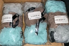 Lot Of 9 (3 X 3pk) Loofah Sponge Bath Sponge for Women/Men - Blue Brown And Gray