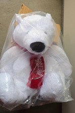 30" Giant Coca Cola Polar Bear Plush w/ Scarf Original Plastic Box NEW