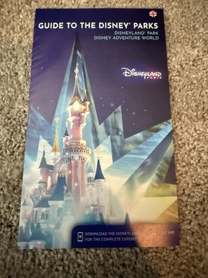 English Guide Disneyland Paris & Walt Disney Studios Park Full Map New 2026