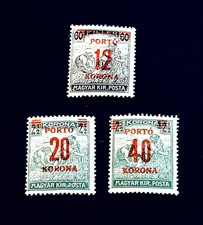 HUNGARY Stamp Lot - 1923 Postage Due Reaper Overprint MLH r23