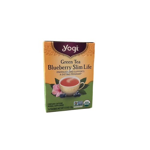 Yogi Green Tea Blueberry Slim Life 16 Tea Bags Organic Energy Diet Support 2027 - Picture 1 of 3