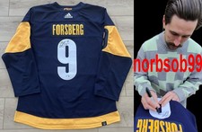 FILIP FORSBERG SIGNED AUTHENTIC SMASHVILLE PREDATORS JERSEY w/PROOF BECKETT COA