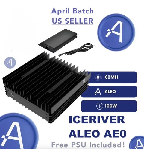 IceRiver AE0 ALEO 60MH with PSU – located in USA - Lightly Used!