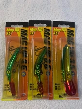 YAKIMA BAIT COMPANY MAG LIP 3.5.  METALLIC GOLD GREEN PIRATE NIP