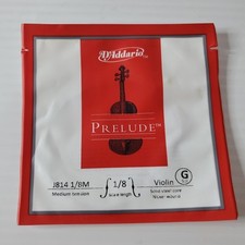 D'Addario Prelude Violin Single G String 1/8 Scale Medium Tension Nickel Wound