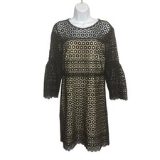J.Crew Black Bell sleeve Daisylace Dress Size 2 Career Going Out Holiday Event