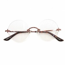 Zoff Rimless Round Sunglasses Brown Metal 50/20-145mm Used Excellent Condition