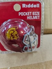 USC TROJANS BIG 10 2025 CLAM SHELL POCKET PRO FOOTBALL HELMET RIDDELL