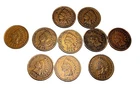 LOT OF 10 Indian Head Cent Pennies in VG+ to Fine1902/03/04/05/06/07/08+3 more