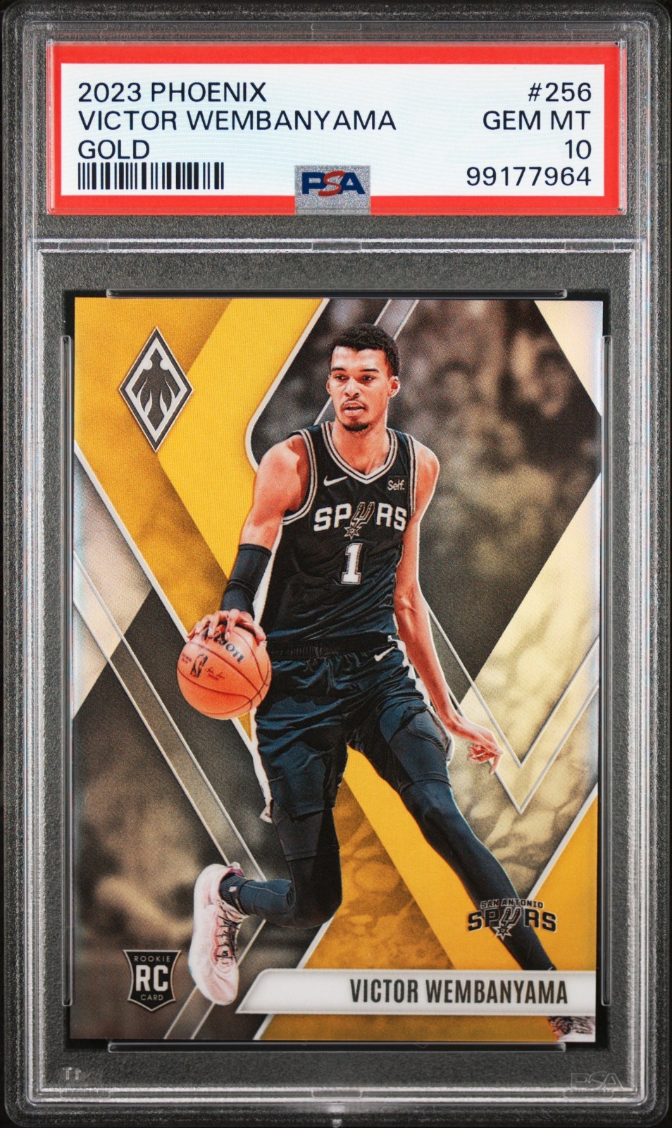 2023-24 PANNI PHOENIX VICTOR WEMBANYAMA RC /10 PSA 10 TRUE GOLD PRIZM ROOKIE