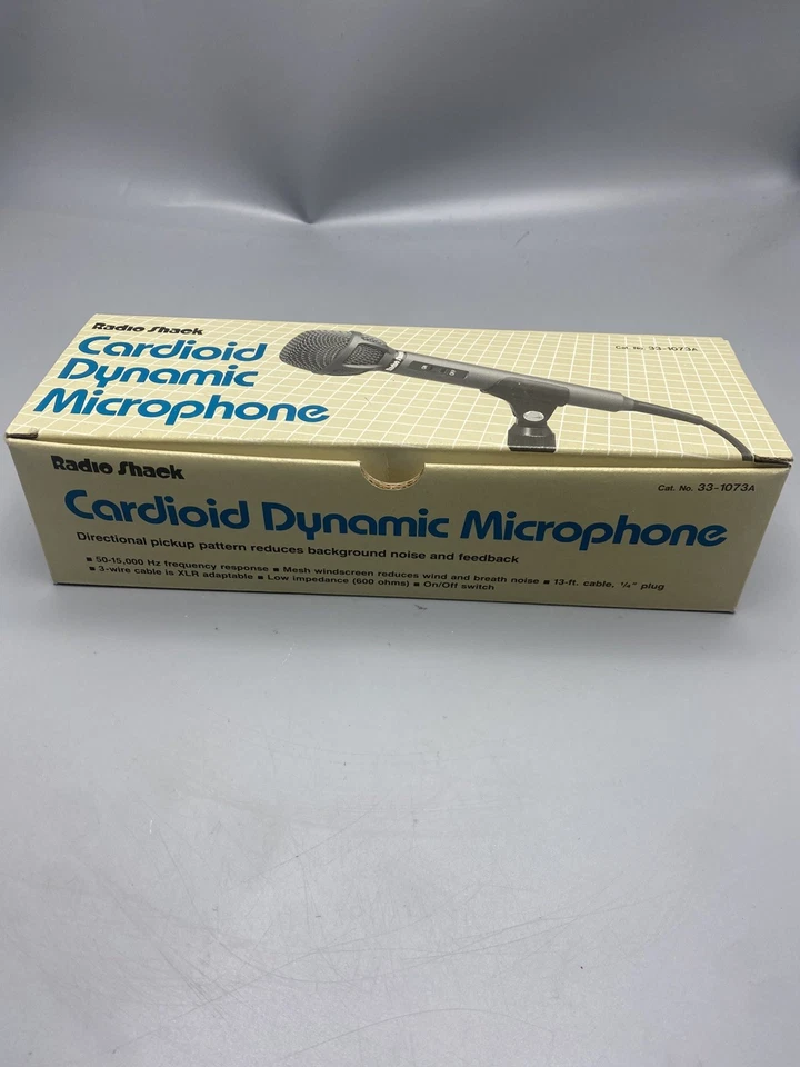 Realistic Radio Shack Professional Cardioid Dynamic Microphone 33-1073A NIB NEW - Image 3 of 4