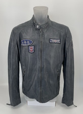 GIPSY Lederjacke Pilotenjacke Channing NSLV Navy  100% Schafleder Gr. L 50/52