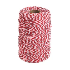 Red and White Twine, 656 Feet 200m Cotton Bakers Twine Ribbon for Baking, But...