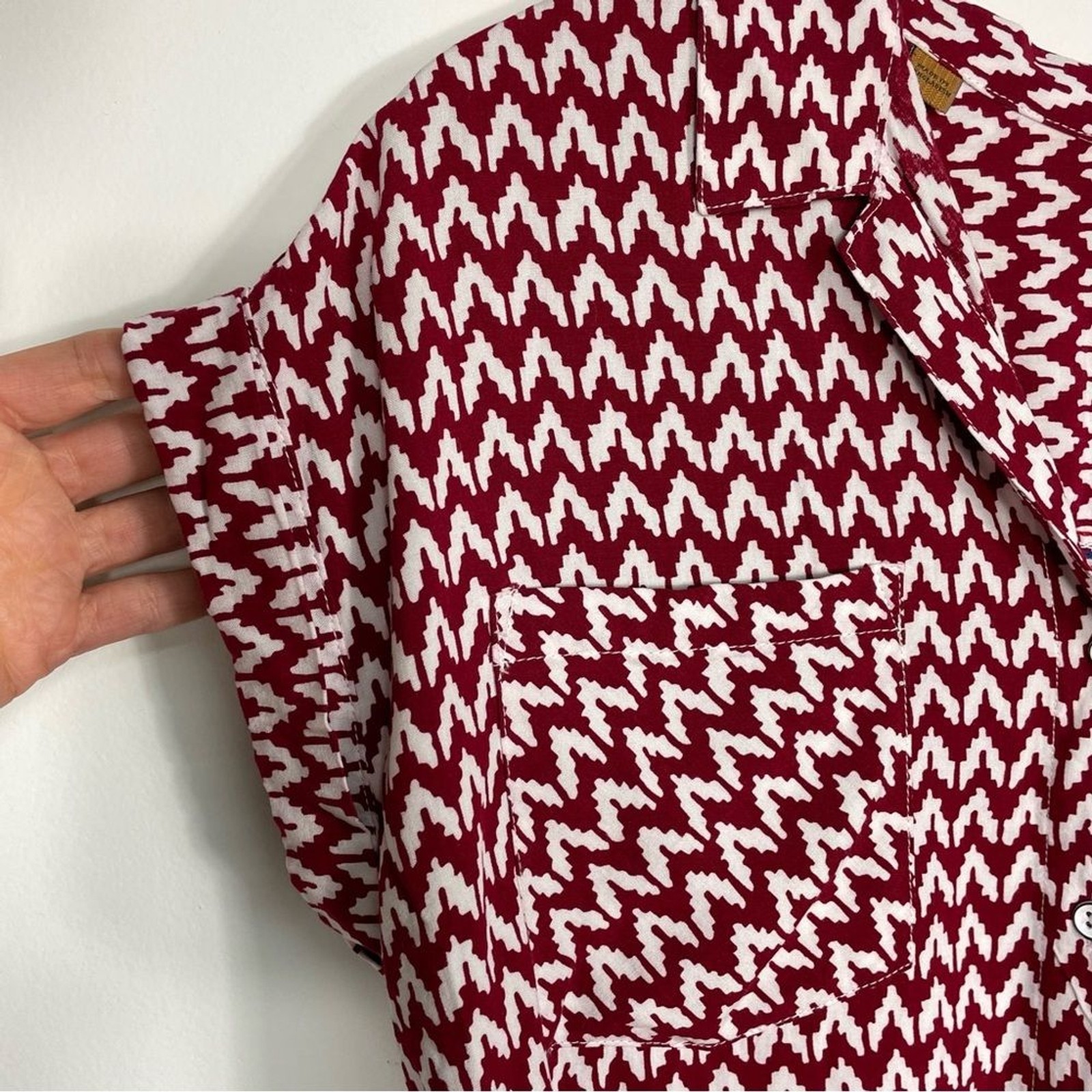 Jachs Girlfriend Button Down Patterned Tencel Blo… - image 5