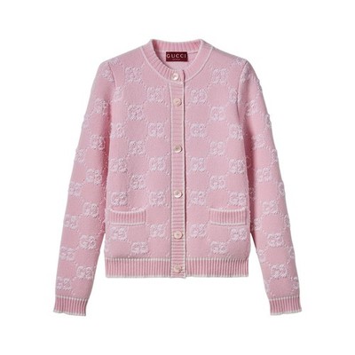 Gucci GG Pink Wool Boucle jacquard cardigan - BNWT 713300 - XXS