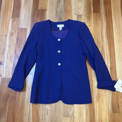 NWT Casual Corner Suit Jacket Size 12 100% Acetate Vintage 90 s