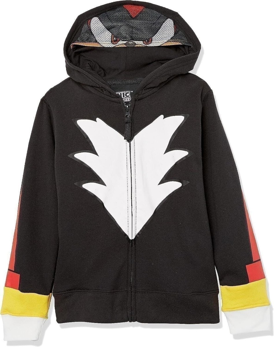 SEGA Big Sonic The Hedgehog Shadow Costume Zip Up Fleece Hoodie