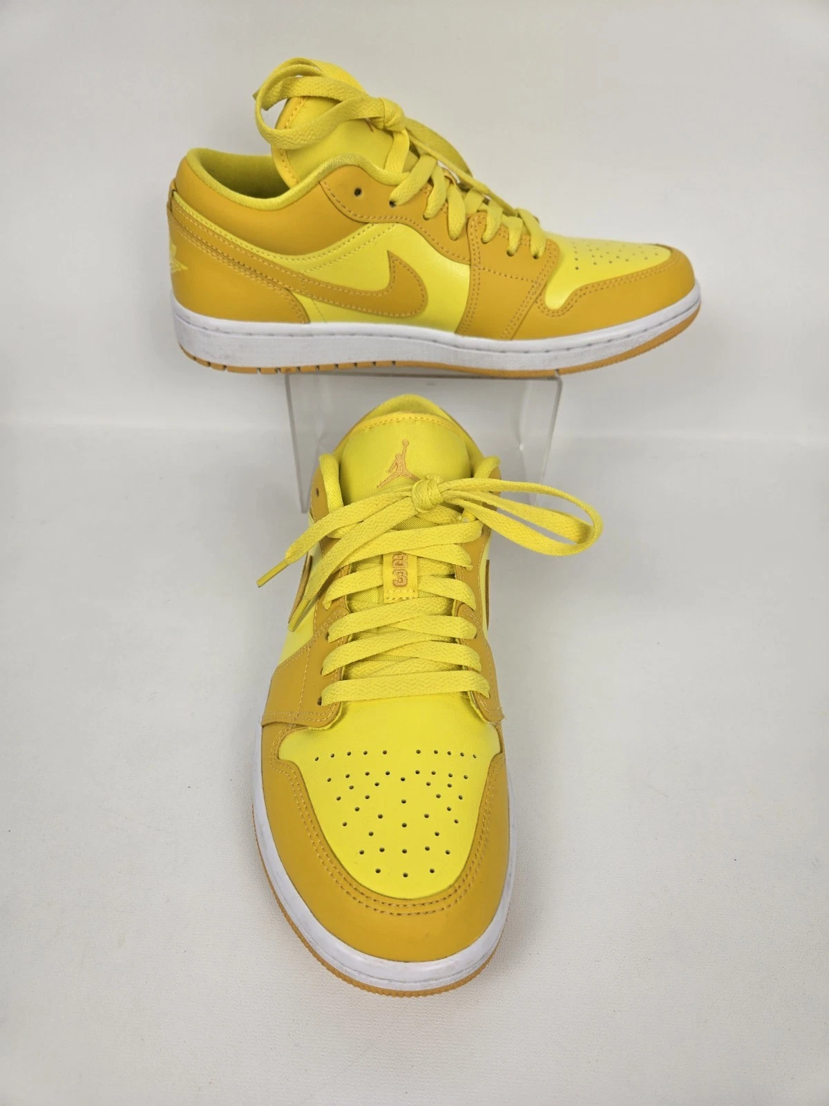 Air Jordan 1 Low Yellow Strike W 9 Youth 7.5 Unisex con scatola