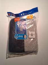 2 Pack Hanes Boys Size 14-16 Tagless T-Shirts Gray  Black