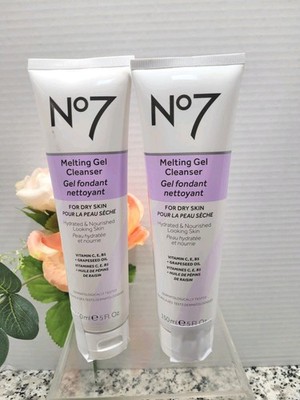 NO7 MELTING GEL CLEANSER FOR DRY SKIN 5 OZ LOT OF 2