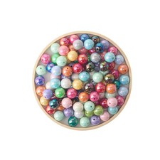 Beads for Pens 16mm 100pcs Acrylic Rainbow Color Bubblegum 16mm, Colorful