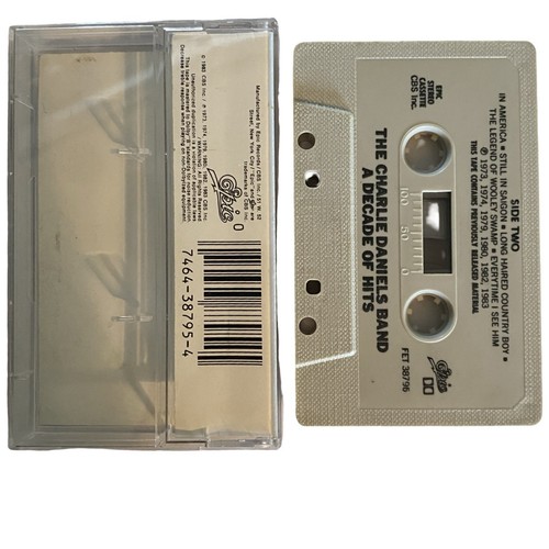 The Charlie Daniels Band - A Decade Of Hits Cassette Tape. 1983 Epic. Free Shipp - Picture 2 of 2