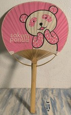 Éventail japonais Uchiwa Sakura panda