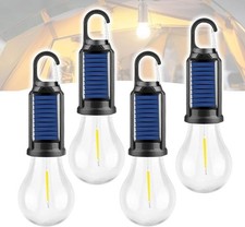 Solar LED Camping Light IPX4 Waterproof 3 Modes Hook for Hiking Emergency Use