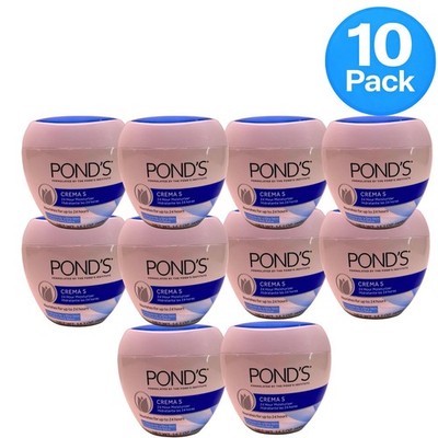 Pond's Crema S 24 Hour Moisturizer Face Cream Dry to Very Dry Skin 14.1oz 10 Pac