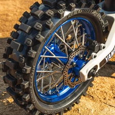 Pro-Line 1/4 Pro-Spec Aluminum V2 Bead Rear Wheel Blue/Blue (1): Promoto-MX
