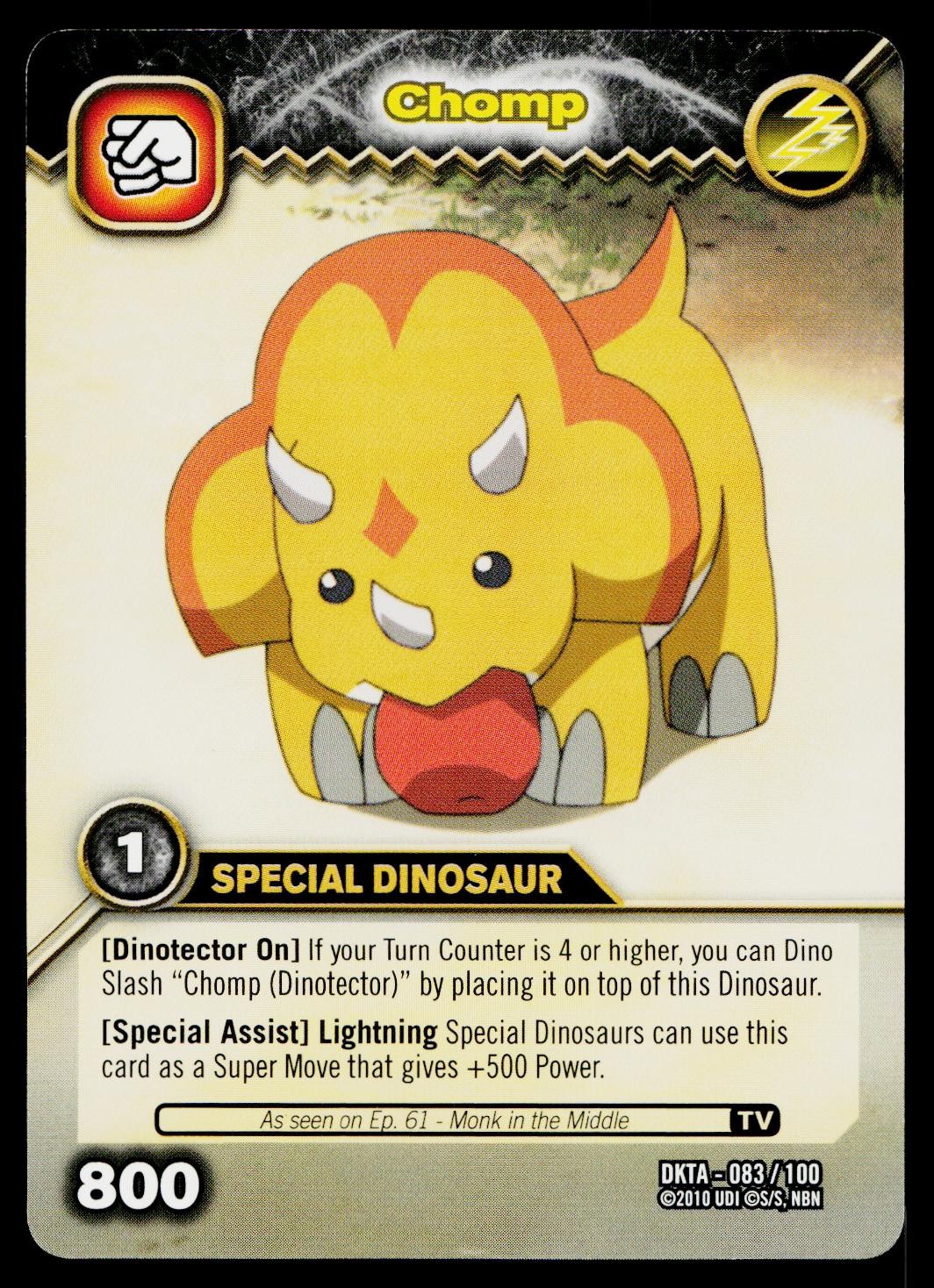 Chomp 083/100 DKTA - Time Warp Adventures Dinosaur King TCG