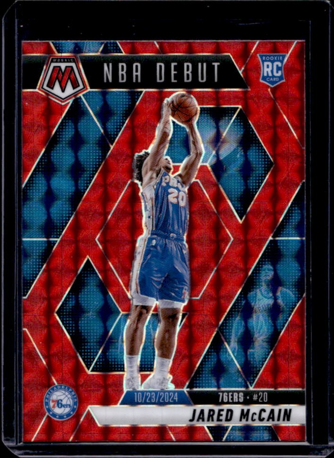 2024-25 Mosaic Jared McCain RC Red Rookie NBA Debut #263 76ers