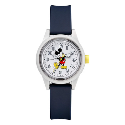 Q&Q Smile Solar Disney Mickey Mouse Analoguhr RP29-800 marineblau Kinder 32...