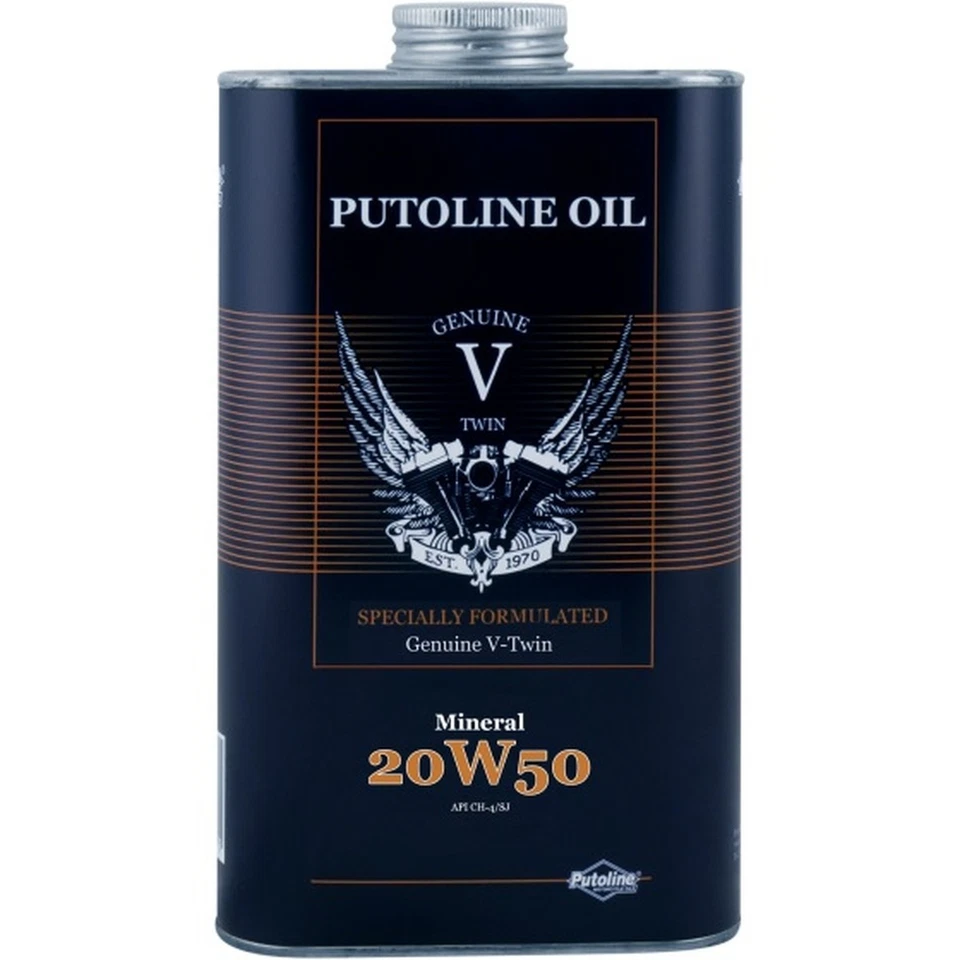 Putoline 20W50 Mineralöl 1L für V-Twin-Motorradmotoren - Bild 1 von 1