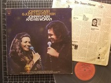 JOHNNY & JUNE CARTER CASH And His Woman LP 1973 VG+/VG+ w/ INNER Vinyl KC32443