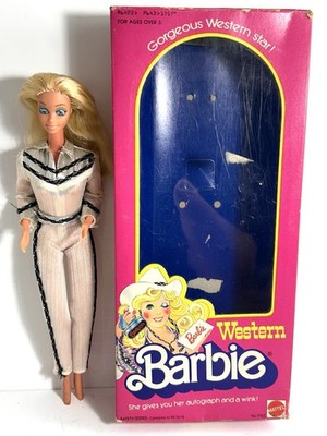 VINTAGE 1980 Western Star Barbie 1757 Mattel Original Box No Accessories   Winks
