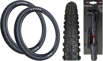 2x Kenda KADRE 27,5 x 2,80 SCHWARZ Chunky Mountainbike Reifen + Mini Pumpe