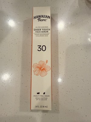 HAWAIIAN TROPIC Sheer Touch Face Sunscreen Serum SPF 30-Hyaluronic Acid - 1.4 Oz