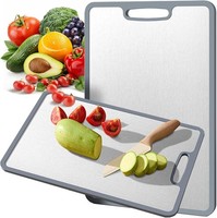 Titan Schneidebrett Doppelseitig Silikonrand LebensmittelqualitäT 40X30