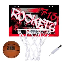 Houston Rockets NBA Over The Door Basketball Hoop Set for Kids