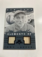 2016 Panini Diamond Kings elements of royalty Tony Lazzeri Game Jersey, Bat 1/1