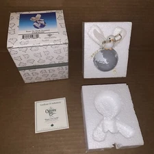 Fitz And Floyd Charming Tails “Peace On Earth Ornament” With Box