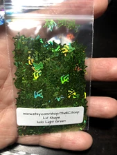 100G Holographic LIGHT GREEN Glitter Slice letter alphabet confetti L US Seller