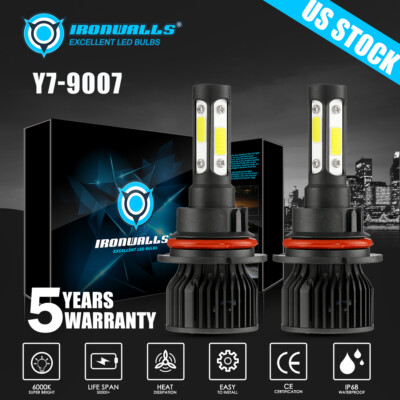 4 Sides LED Headlight Hi-Low Bulbs for Mitsubishi Mirage G4 2017 2018 2019-2024