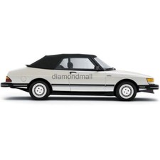 Fits Saab 900 Convertible Soft Top 1986-94 Black Pinpoint Vinyl Top Section Only