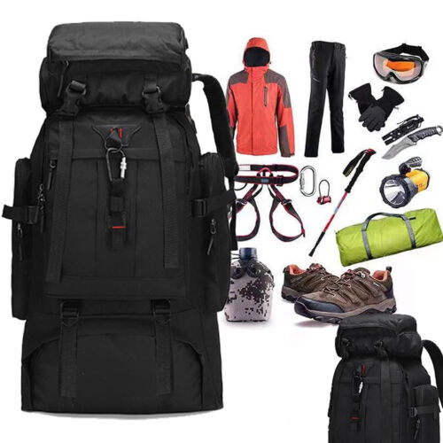 Rucksack Wasserdicht 80L Wanderrucksack Trekking Reiserucksack Groß Herren&Damen - Bild 8 von 15
