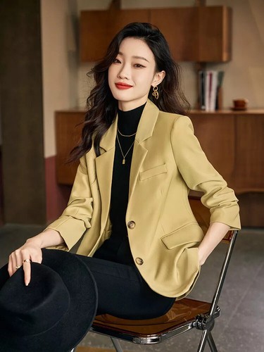 Veste Blazer élégante Pour Femme - Taille 40 - Couleur Beige - Neuf Avec étiquettes - En Lin