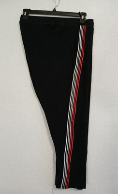 NWOT Catherines Active Leggings Black w/ Racing Stripes Reflective Athleisure 3X